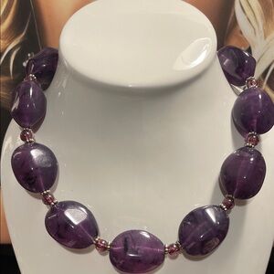 Elegant Purple Beaded Necklace